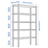 STOCKHOLM 2025 스톡홀름 2025 선반유닛, 참나무무늬목/다크브라운, 120x40x188 cm