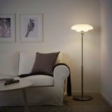 TÄLLBYN 텔뷘 플로어스탠드, 니켈 도금/오팔 화이트 유리, 135 cm