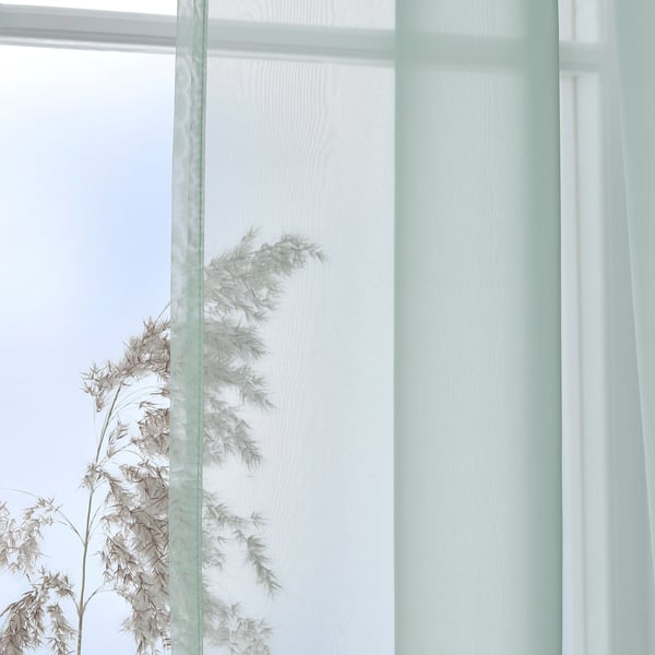 TERESIA 테레시아 속커튼 한쌍, 라이트그린/., 145x250 cm