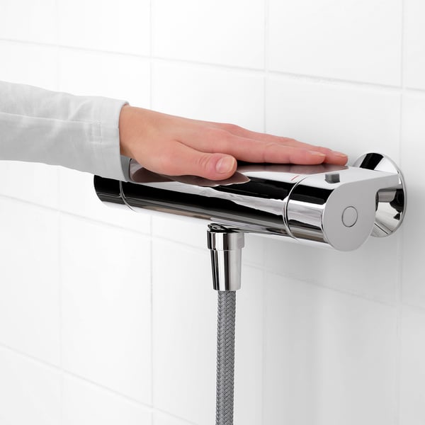 VALLAMOSSE 발라모세 온도조절 샤워용 수도꼭지, 크롬도금, 150 mm