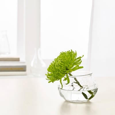 VILJESTARK 빌리에스타르크 꽃병, 유리, 8 cm