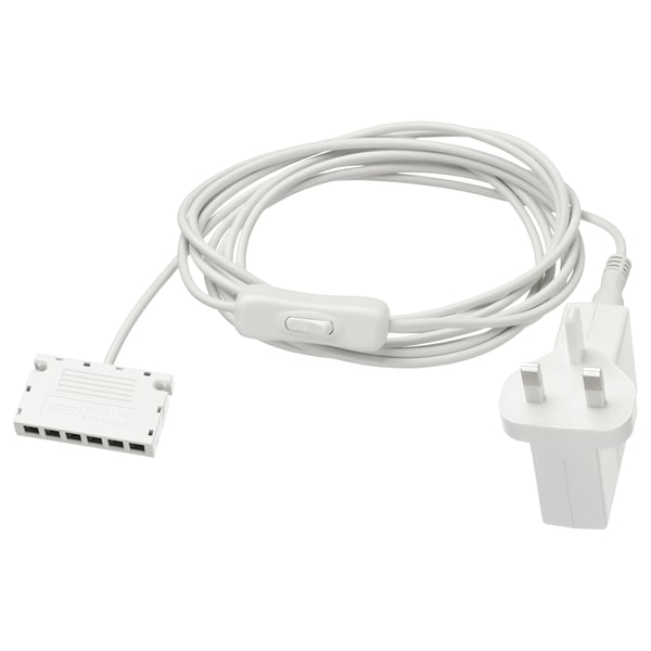 ANSLUTA محول LED مع سلك, أبيض, 19 واط