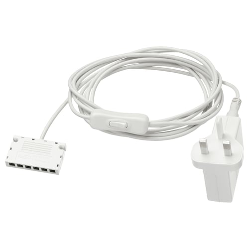 ANSLUTA محول LED مع سلك, أبيض, 19 واط