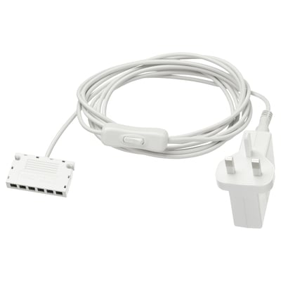 ANSLUTA محول LED مع سلك, أبيض, 19 واط