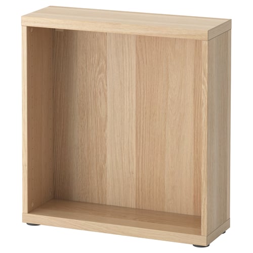 BESTÅ هيكل, مظهر السنديان مصبوغ أبيض, 60x20x64 سم