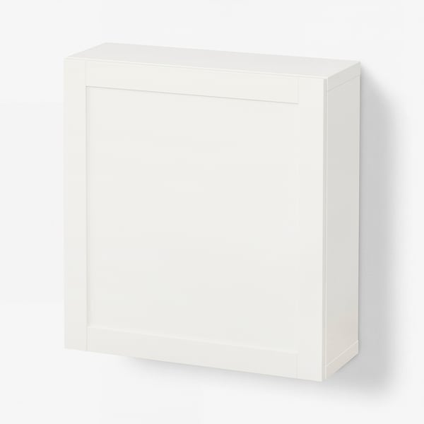 BESTÅ تشكيلة خزانة حائطية, أبيض/Hanviken أبيض, 60x22x64 سم