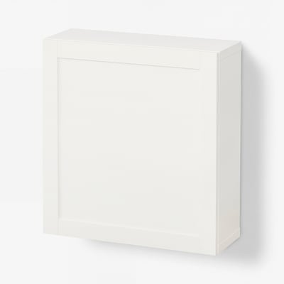 BESTÅ تشكيلة خزانة حائطية, أبيض/Hanviken أبيض, ‎60x22x64 سم‏