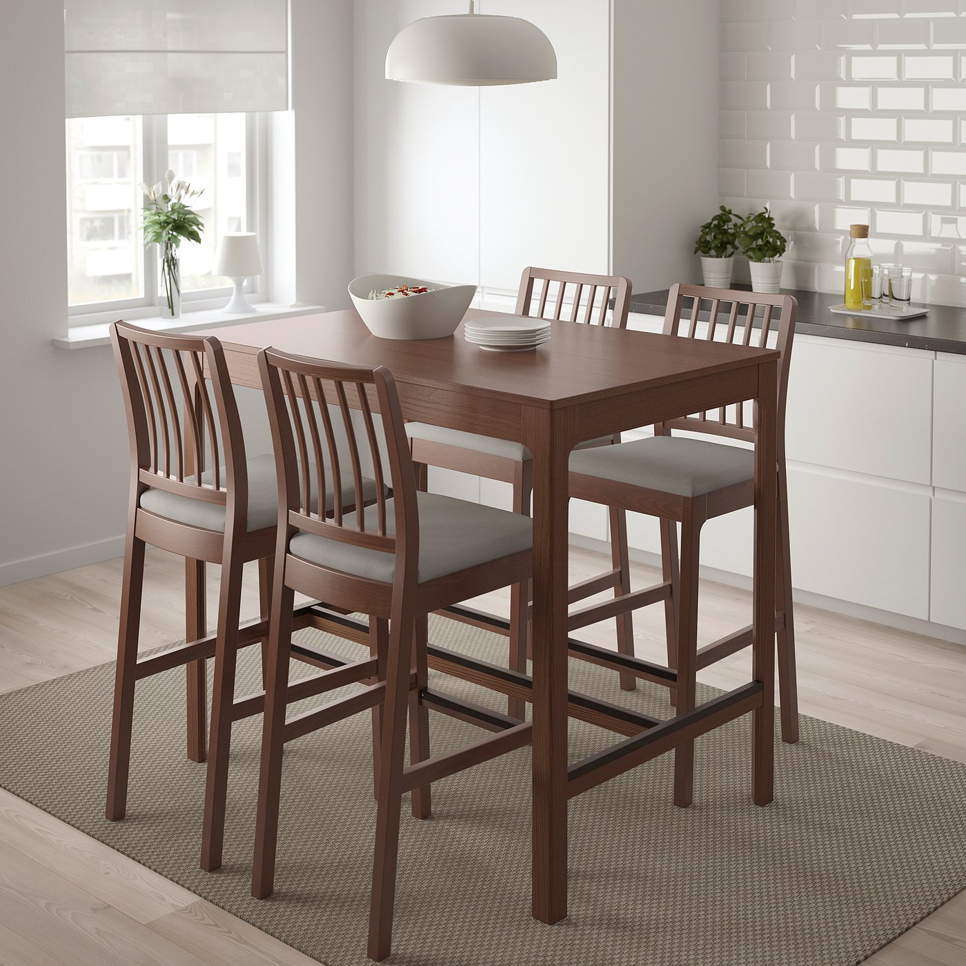 EKEDALEN طاولة مرتفعة - بني - IKEA