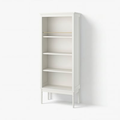 FÄRJKARL مكتبة, أبيض-عاجي, ‎77x39x188 سم‏