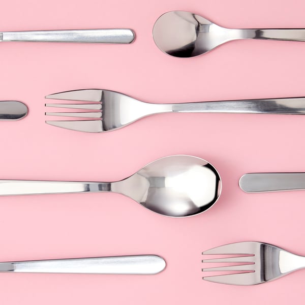 FÖRNUFT طقم أدوات تناول الطعام 24 قطعة., ستينلس ستيل