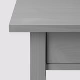 HEMNES طاولة سرير جانبية, رمادي مصبوغ, ‎46x35 سم‏