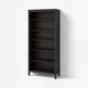 HEMNES مكتبة, أسود-بني, ‎90x197 سم‏