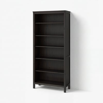 HEMNES مكتبة, أسود-بني, ‎90x197 سم‏