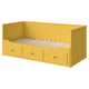 HEMNES هيكل سرير نهاري مع 3 أدراج, أصفر, ‎80x200 سم‏
