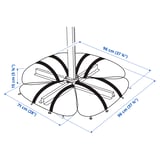 IGGÖN كيس رمل لقاعدة مظلة, رمادي غامق