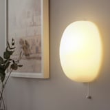 KALLBLIXT مصباح حائط، تركيب بسلك داخلي, أبيض زجاج