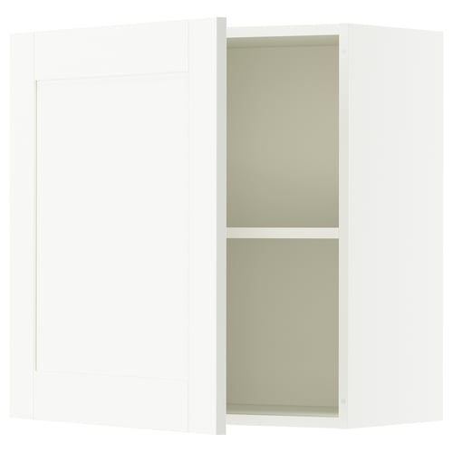 KNOXHULT خزانة حائط بباب, أبيض هيكل, 60x60 سم