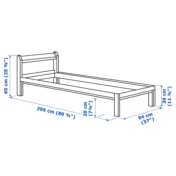 NEIDEN هيكل سرير, صنوبر, ‎90x200 سم‏