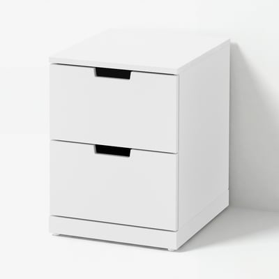 NORDLI خزانة بـدرجين, أبيض, 40x54 سم