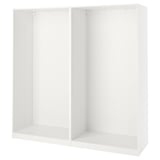 PAX هيكلي دولاب ملابس, أبيض, ‎200x58x236 سم‏