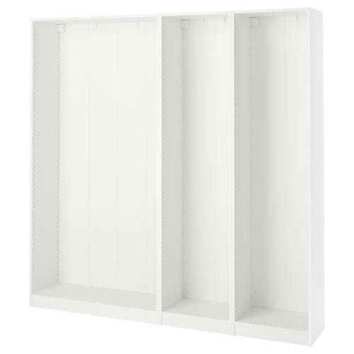 PAX 3 هياكل دولاب ملابس, أبيض, 200x35x201 سم