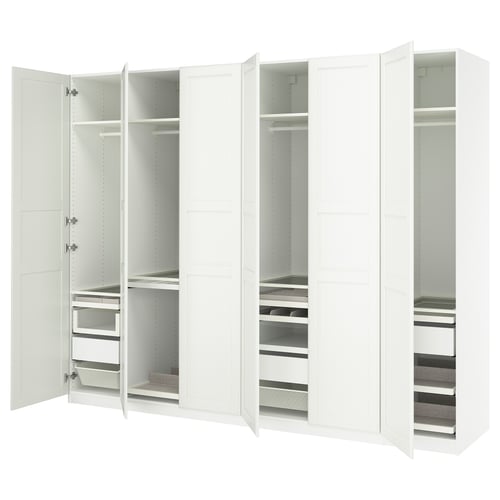 PAX / TYSSEDAL تشكيلة دولاب ملابس., أبيض/أبيض, 300x60x236 سم