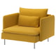 SÖDERHAMN كرسي بذراعين, Kelinge أصفر غامق