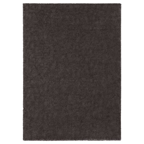 STOENSE سجادة، وبر قصير, رمادي غامق, 170x240 سم
