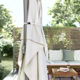 SVALÖN مظلة معلقة, رمادي فاتح-بيج, ‎300x200 سم‏