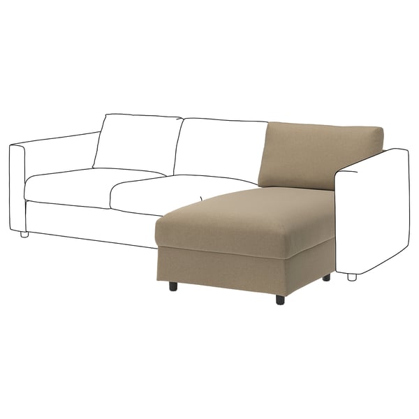 VIMLE قسم كرسي إسترخاء طويل., Johanneshov بيج-بني