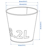 ÅKERBÄR Plant pot, in/outdoor/galvanised, 24 cm