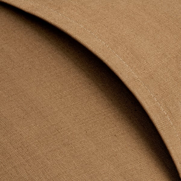 Brown cushion cover with envelope closure, likely featuring floral design, hand-embroidered details, fitting 50x50 cm cushions.