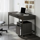 ALEX Desk, black-brown, 100x48 cm