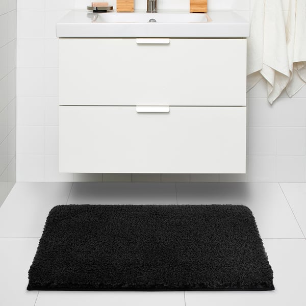 ALMTJÄRN Bath mat, dark grey, 65x100 cm IKEA