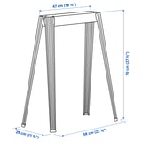 ANFALLARE / NÄRSPEL Desk, bamboo/dark grey, 140x65 cm