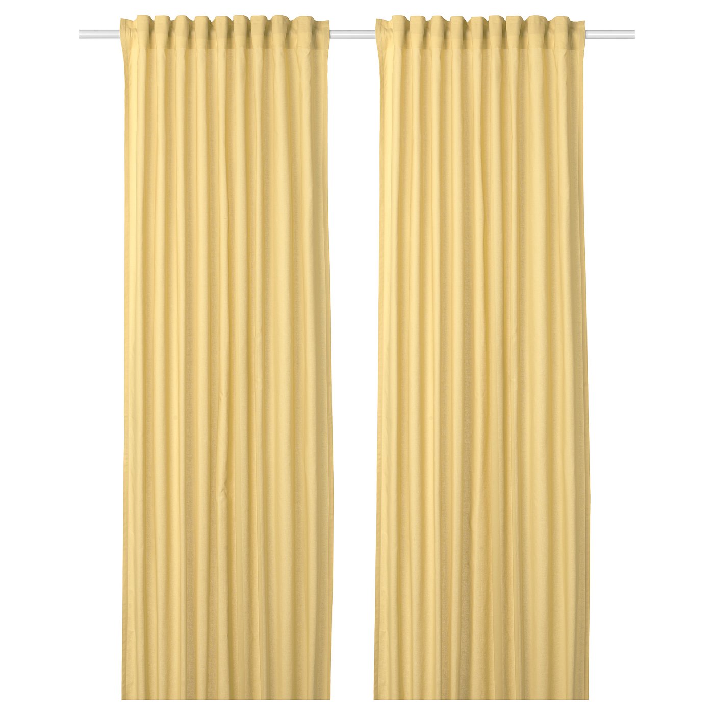 ANNALOUISA Curtains, 1 pair light yellow IKEA