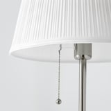 ÅRSTID Floor lamp, nickel-plated/white