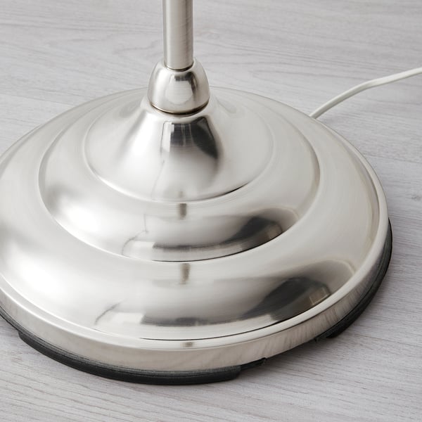 ÅRSTID Floor lamp, nickel-plated/white