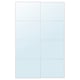 Clear AULI mirror wardrobe panels: 2 aluminium frames, 4 glass sheets with safety film, soft-close rails.