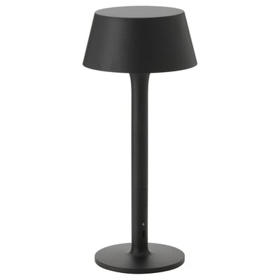 AVHÅLL LED portable lamp, battery-operated dimmable/black outdoor, 29 cm