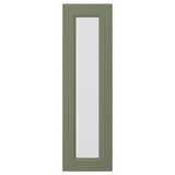 AXSTAD Glass door, grey-green, 30x100 cm
