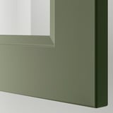 AXSTAD Glass door, grey-green, 30x100 cm