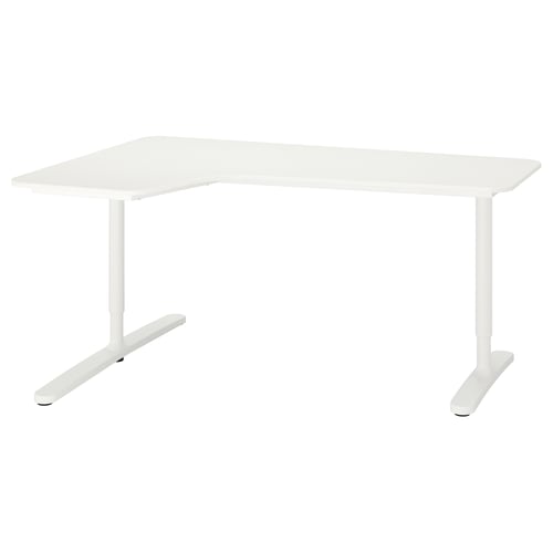 Bekant مكتب زاوية يسار أبيض 160x110 سم Ikea