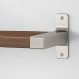 BERGSHULT / GRANHULT Wall shelf, walnut effect/nickel-plated, 80x20 cm