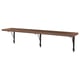 BERGSHULT / KROKSHULT Wall shelf, walnut effect/anthracite, 120x20 cm