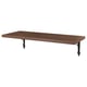 BERGSHULT / KROKSHULT Wall shelf, walnut effect/anthracite, 80x30 cm