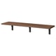 BERGSHULT / RAMSHULT Wall shelf, walnut effect/black, 120x30 cm