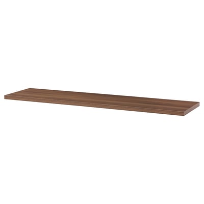 BERGSHULT Shelf, walnut effect, 120x30 cm