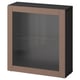 BESTÅ Shelf unit with door, black-brown/Sindvik light grey-brown, 60x22x64 cm