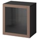 BESTÅ Shelf unit with door, black-brown/Sindvik light grey-brown, 60x42x64 cm